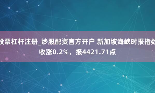 股票杠杆注册_炒股配资官方开户 新加坡海峡时报指数收涨0.2%，报4421.71点